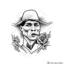 Peaky blinders with roses tattoo design idea
