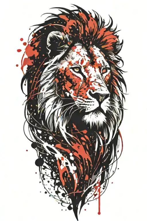 lion tattoo design idea