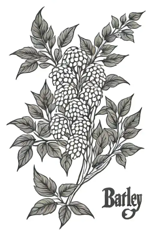 barley tattoo design idea