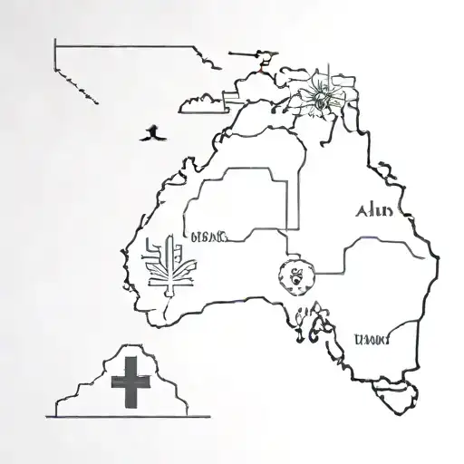 australia, ireland, and england tattoo design idea