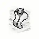 snake on collarbone tattoo design idea