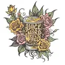juice wrld lyrics tattoo design idea