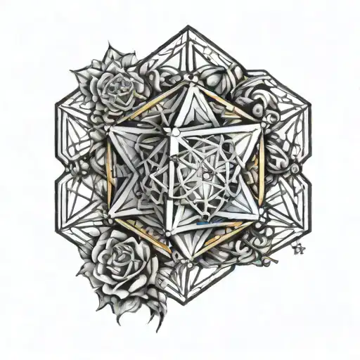 metatron cube tattoo design idea