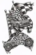 checkered flag tattoo design idea