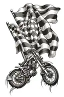 checkered flag tattoo design idea