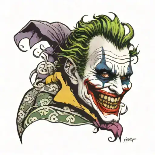 JOKER HEATH LEDGER tattoo design idea