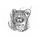 Leopard Gecko crawling  tattoo design idea