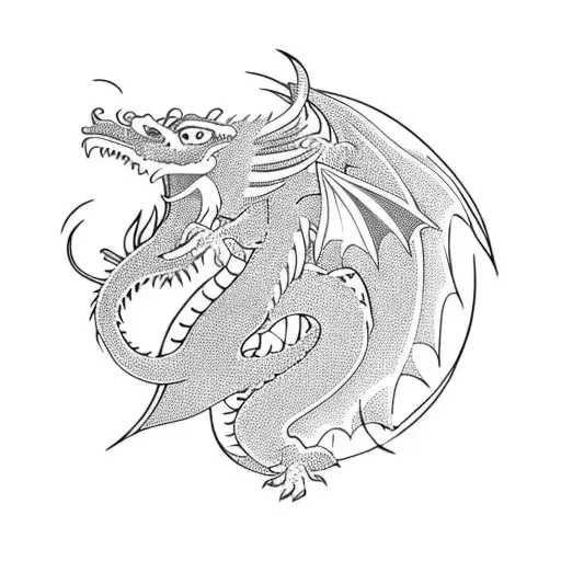 Dragon tattoo design idea