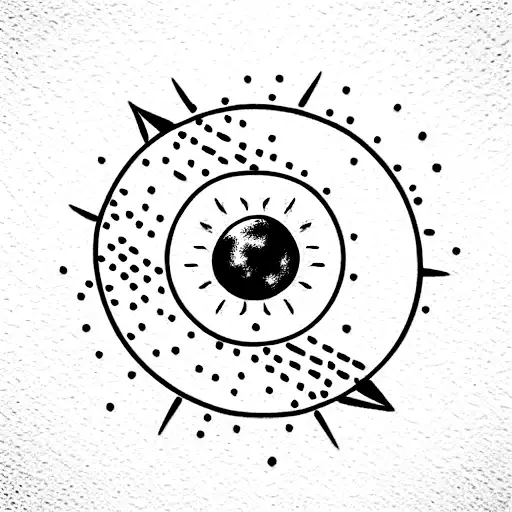 Sun and Moon tattoo design idea