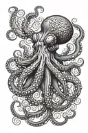 feminine octopus tattoo design idea