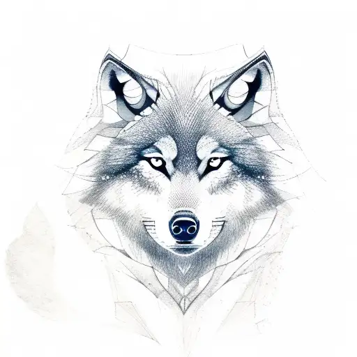 nordic wolf tattoo design idea
