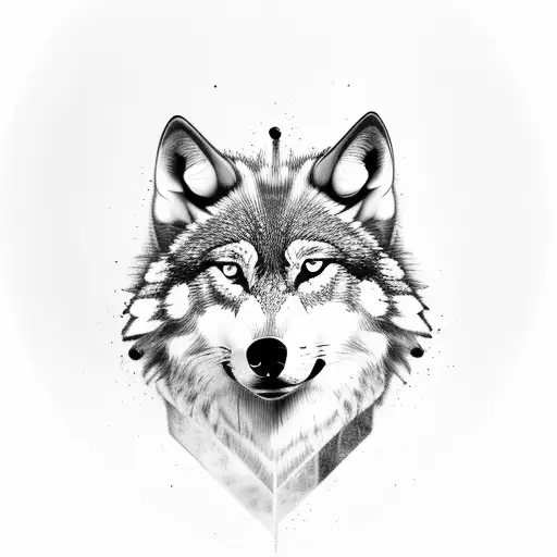 nordic wolf tattoo design idea