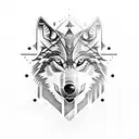 nordic wolf tattoo design idea