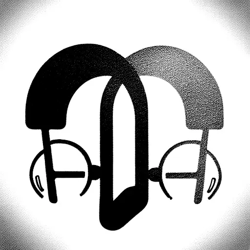 Headphone tattoo design idea