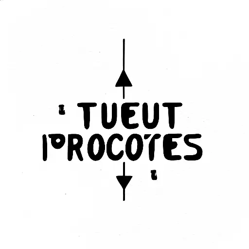 Trust the process words are overlapping each other like a shadow tattoo design idea