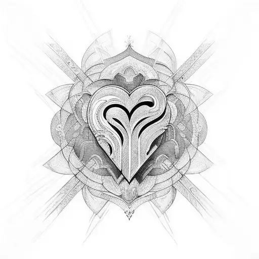 Herz mit Infinity zeichen tattoo design idea