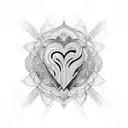 Herz mit Infinity zeichen tattoo design idea