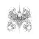 Herz mit Infinity zeichen tattoo design idea