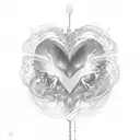 Herz mit Infinity zeichen tattoo design idea