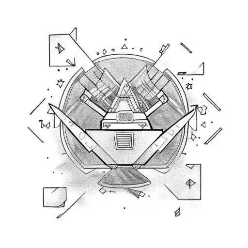 dumpster fire tattoo design idea