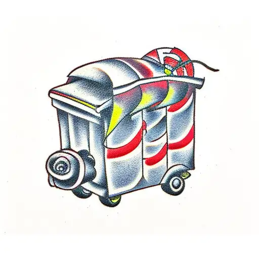 dumpster fire tattoo design idea