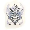 Dumpster Fire tattoo design idea