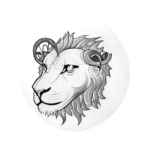 cross, lamb, lion, Jesus  tattoo design idea