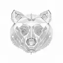 mechanical bear streampunk tattoo design idea