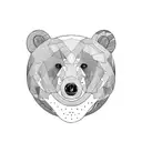 abstract bear seamless pattern tattoo design idea