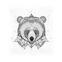 abstract bear seamless pattern tattoo design idea