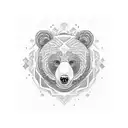 abstract bear seamless pattern tattoo design idea