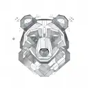 mechanical bear tattoo pattern tattoo design idea