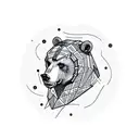 mechanical bear tattoo pattern tattoo design idea
