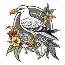 seagull tattoo design idea