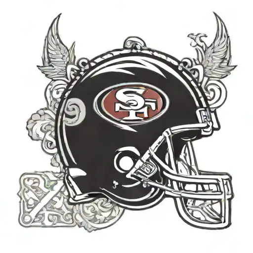 San Francisco 49ers logo surrounded tattoo design idea