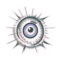 Eyeball with a dart tattoo design idea