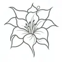 A simple outline of a blooming flower with the word 'Freedom' written in elegant script underneath tattoo design idea