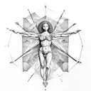 Beyoncé's Renaissance look as Leonardo da Vinci's Vitruvian Man tattoo design idea