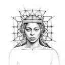 Beyoncé's Renaissance look as Leonardo da Vinci's Vitruvian Man tattoo design idea