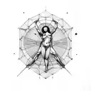 Beyoncé as Leonardo da Vinci's Vitruvian Man tattoo design idea