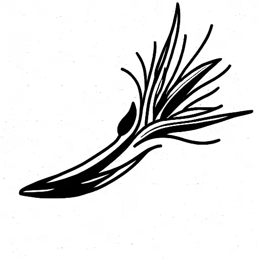 Bird of Paradise tattoo design idea