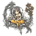 crosses and bibble verse tattoo design idea