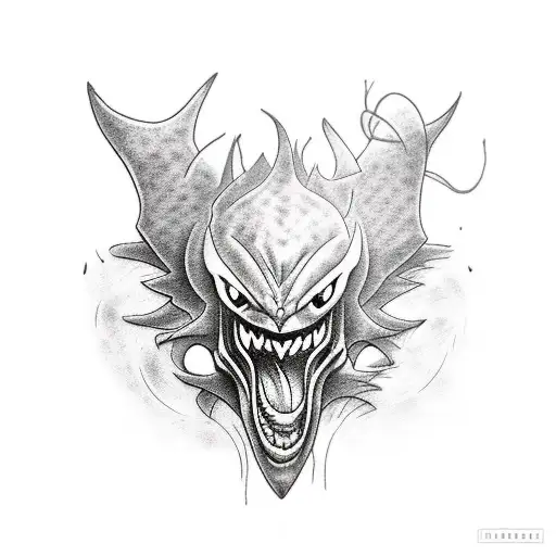 Haunter from pokemon  tattoo design idea