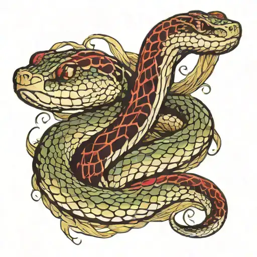 red eyed Shelby snake tattoo design idea
