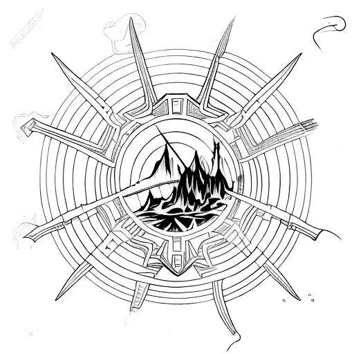 A tattoo inspired by The Lord of the Rings and science fiction tattoo design idea