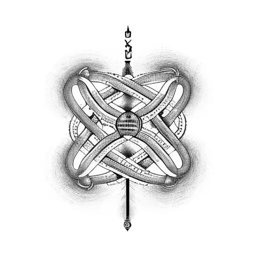 The symbol of medicine surrounded by two snakes, representing DNA and the transformative power of nature and the healing tattoo design idea