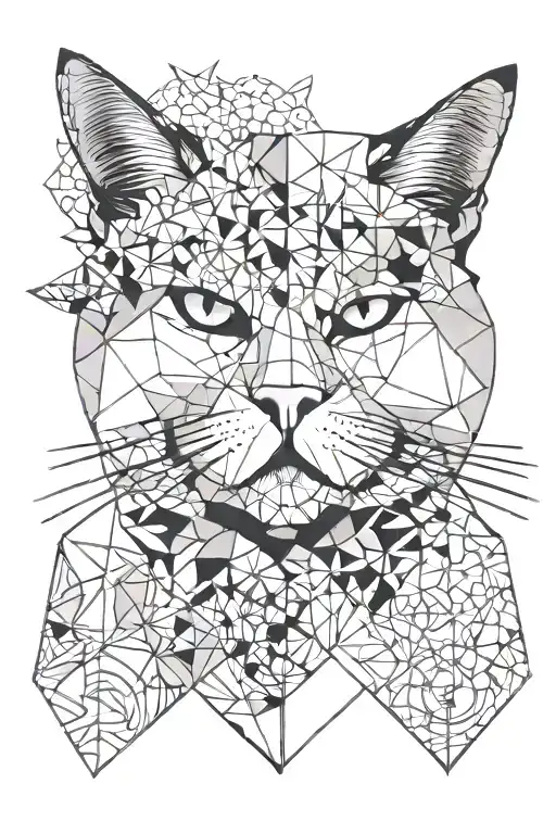 fat cat smoking blunt tattoo design idea