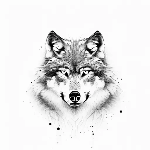 wolf dad wolf mom wolf daugther tattoo design idea