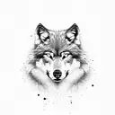 wolf dad wolf mom wolf daugther tattoo design idea