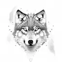 wolf dad wolf mom wolf daugther tattoo design idea